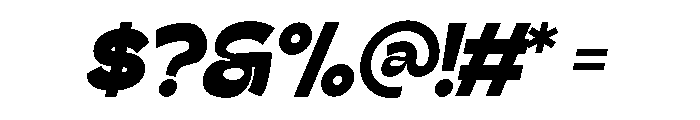Gatega Black Italic Font OTHER CHARS