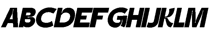 Gatega Black Italic Font UPPERCASE