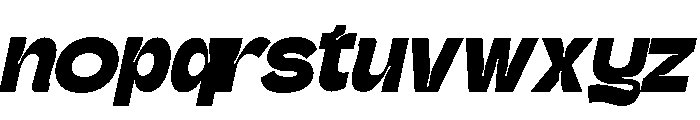 Gatega Black Italic Font LOWERCASE