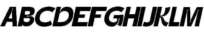 Gatega ExtraBold Italic Font UPPERCASE