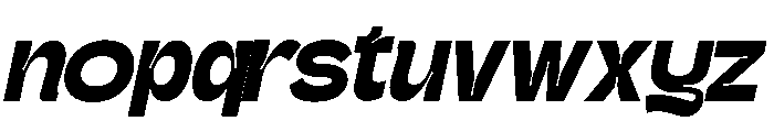 Gatega ExtraBold Italic Font LOWERCASE