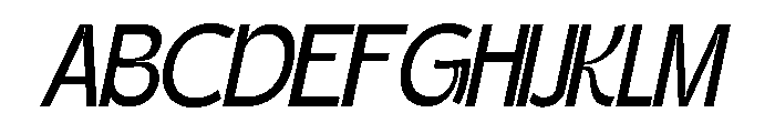 Gatega Regular Italic Font UPPERCASE
