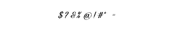 GatishaPhotography Font OTHER CHARS