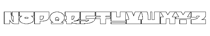 Gawon Outline Regular Font LOWERCASE