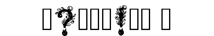 Gazania Regular Font OTHER CHARS