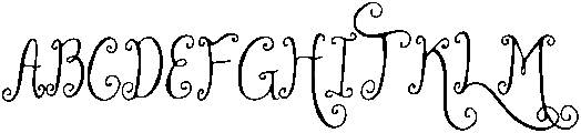 GARDEN WHISPER CURLY Regular otf (400) Font UPPERCASE