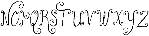 GARDEN WHISPER CURLY Regular otf (400) Font UPPERCASE