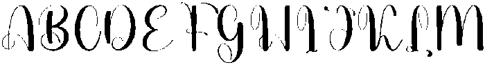 Gabriella Regular otf (400) Font UPPERCASE