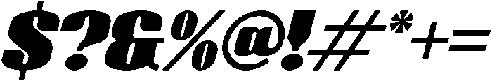 Gabtory Italic otf (400) Font OTHER CHARS