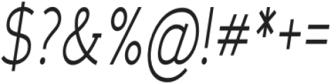 Gadera Condensed Italic otf (400) Font OTHER CHARS