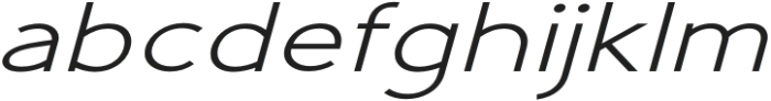 Gadera Expanded Italic otf (400) Font LOWERCASE