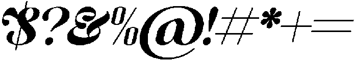 Gadesly Italic otf (400) Font OTHER CHARS
