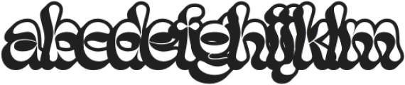 Gadion ExtrudeLeft otf (400) Font LOWERCASE