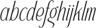 Gadnesh Meteora Italic otf (400) Font LOWERCASE