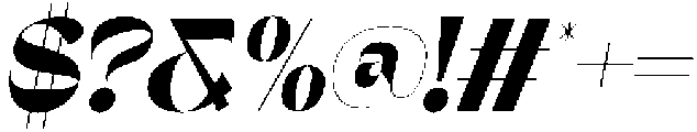 Gagen Slanted Bold otf (700) Font OTHER CHARS