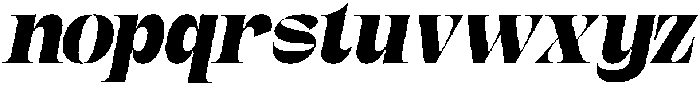 Gagen Slanted Bold otf (700) Font LOWERCASE