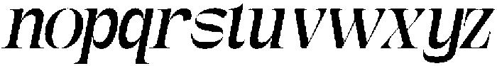 Gagen Slanted Regular otf (400) Font LOWERCASE