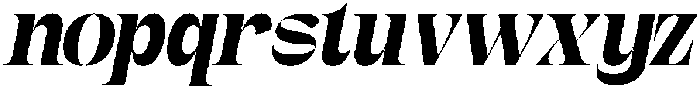 Gagen Slanted Semi Bold otf (600) Font LOWERCASE