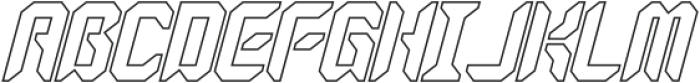 Gaiax Outline Oblique otf (400) Font UPPERCASE