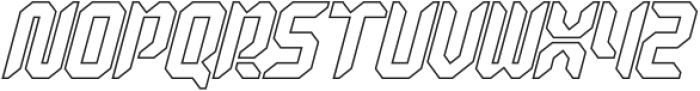 Gaiax Outline Oblique otf (400) Font UPPERCASE