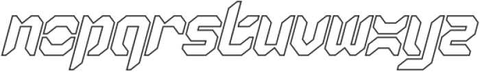 Gaiax Outline Oblique otf (400) Font LOWERCASE