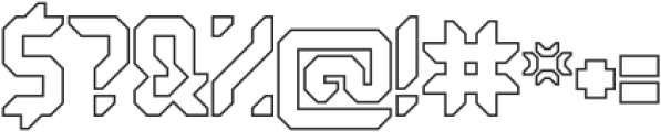 Gaiax Outline otf (400) Font OTHER CHARS