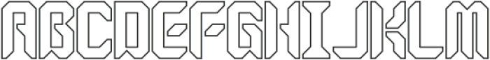 Gaiax Outline otf (400) Font UPPERCASE