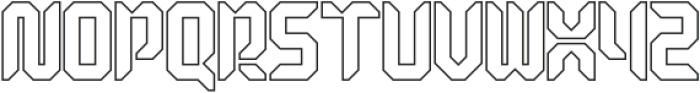 Gaiax Outline otf (400) Font UPPERCASE