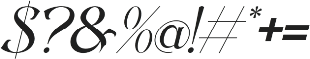 Gailfan Italic otf (400) Font OTHER CHARS