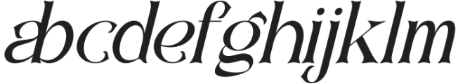 Gailfan Italic otf (400) Font LOWERCASE