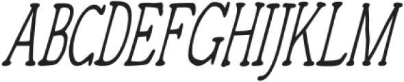 Gain And Reverb Condensed Oblique otf (400) Font UPPERCASE