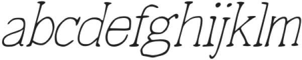 Gain And Reverb Thin Oblique otf (100) Font LOWERCASE