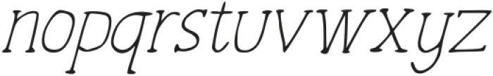 Gain And Reverb Thin Oblique otf (100) Font LOWERCASE
