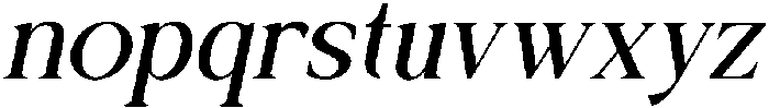 Galafera Italic otf (400) Font LOWERCASE