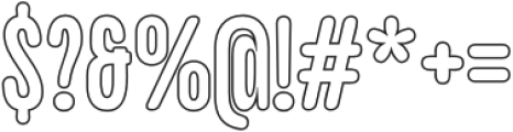 Galber Rounded Outline otf (400) Font OTHER CHARS