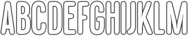 Galber Rounded Outline otf (400) Font UPPERCASE