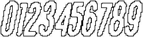 Galber Rounded Pixel Outline otf (400) Font OTHER CHARS