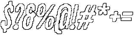 Galber Rounded Pixel Outline otf (400) Font OTHER CHARS