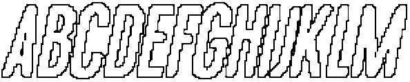 Galber Rounded Pixel Outline otf (400) Font UPPERCASE