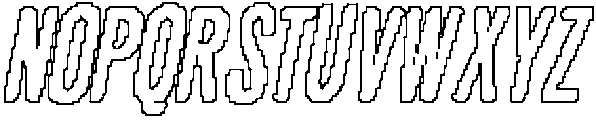 Galber Rounded Pixel Outline otf (400) Font UPPERCASE
