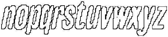 Galber Rounded Pixel Outline otf (400) Font LOWERCASE
