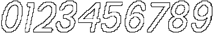 Galdien Rounded Pixel Outline otf (400) Font OTHER CHARS