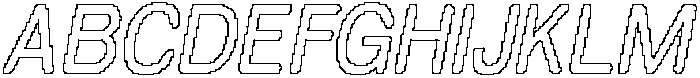 Galdien Rounded Pixel Outline otf (400) Font UPPERCASE
