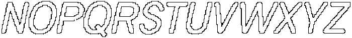 Galdien Rounded Pixel Outline otf (400) Font UPPERCASE