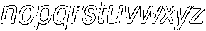 Galdien Rounded Pixel Outline otf (400) Font LOWERCASE