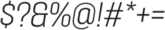 Galeana Condensed Regular It otf (400) Font OTHER CHARS