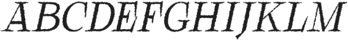 Galgey Rough Italic otf (400) Font UPPERCASE