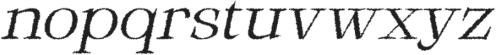 Galgey Rough Italic otf (400) Font LOWERCASE