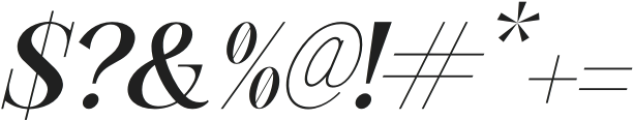 Galgine Italic otf (400) Font OTHER CHARS