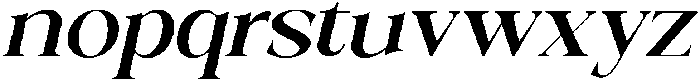 Galino Bold Expanded Slanted otf (700) Font LOWERCASE